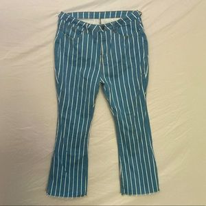 Striped Bootcut Jeans